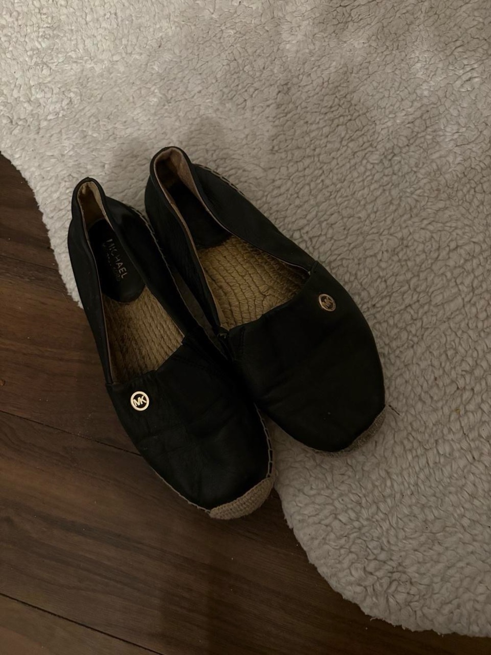 Michael Kors Black Canvas Espadrille Slip-Ons